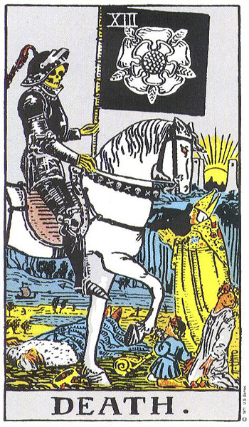 The death card from the Rider Waite deck