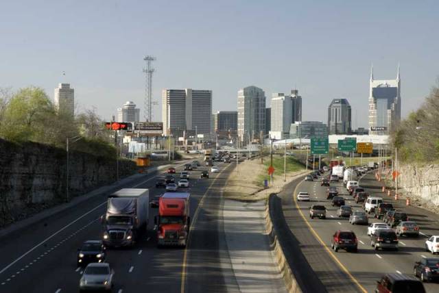 Average interstate traffic in Nashville