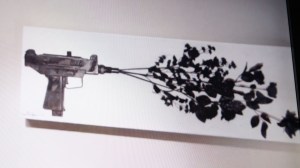 Psych's uzi flower painting
