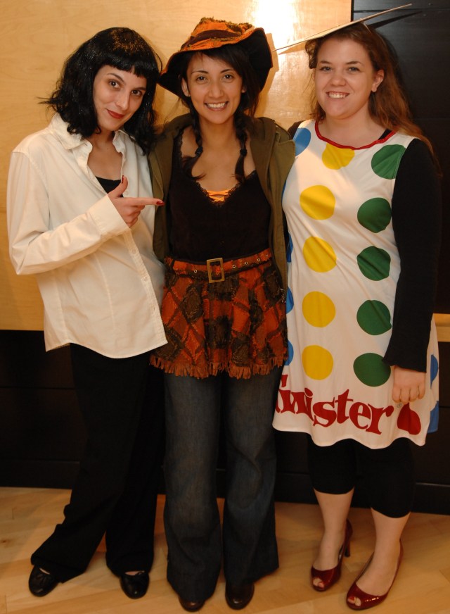 Mrs. Mia Wallace from Pulp Fiction with a scaracrow and Twister 